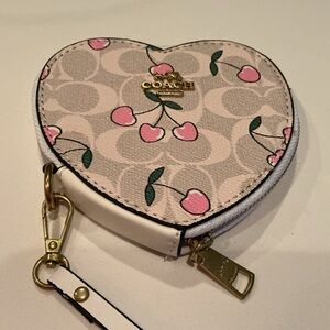 Cherry Heart Coin Purse – Coach Inspired (Imitation) 🍒💗